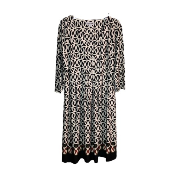 Shelby & Palmer Women’s Black and White Geometric Dress Size XL Y2K Retro boho - Picture 13 of 13